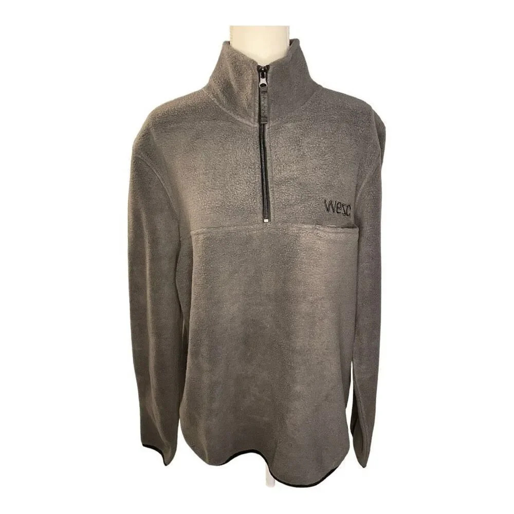 Conspiracy By WESC Women’s XL Men’s Large Unisex Half Zip‎ Fleece Pullover